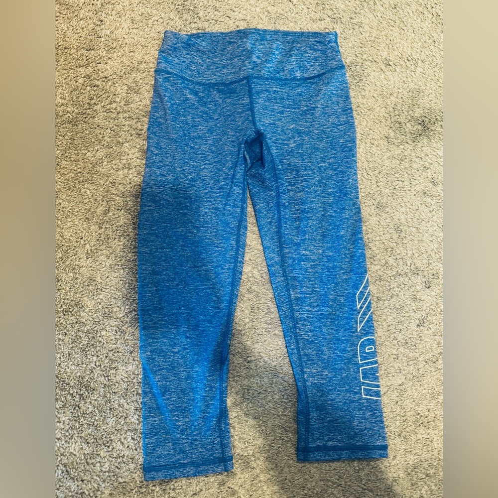 I Am Becoming Capri Heather Blue Leggings
